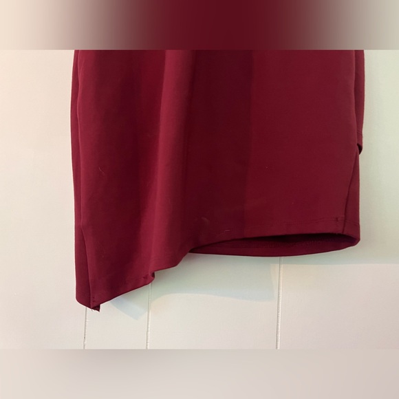 Adelyn Rae Burgundy Ponte Knit Sleeveless Career lined dress size Small - Picture 12 of 12